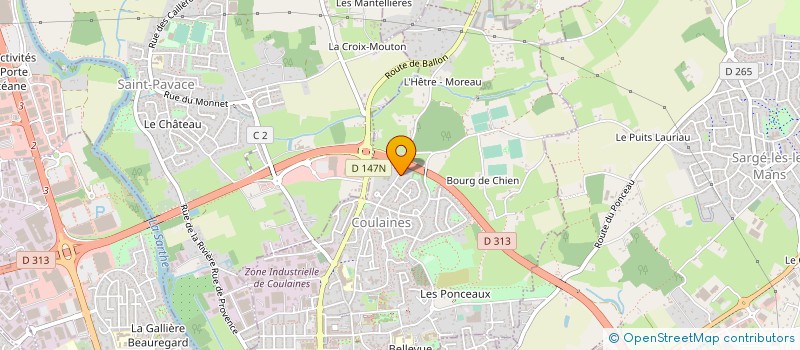 localisation de l'entreprise AMICALE DES RESIDANTS DE LA MAISONNERIE à COULAINES