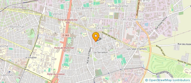 localisation de l'entreprise AMICALE DES RESIDENTS BROSSOLETTE PAGERE  BRON