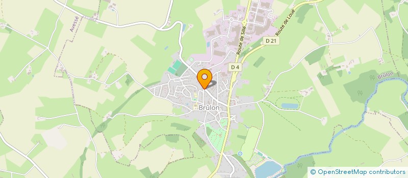 localisation de l'entreprise AMICALE DES RESIDENTS ET DU PERSONNEL DE LA MAISON DE RETRAITE DE BRULON  BRULON