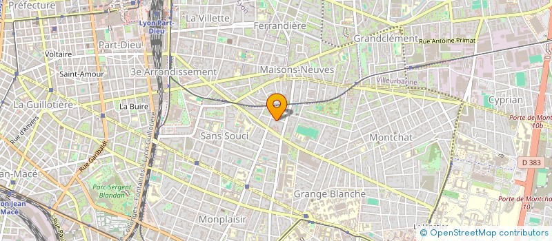 localisation de l'entreprise AMICALE DES RESSORTISSANTS DE L'AFRIQUE DE L'OUEST  LYON