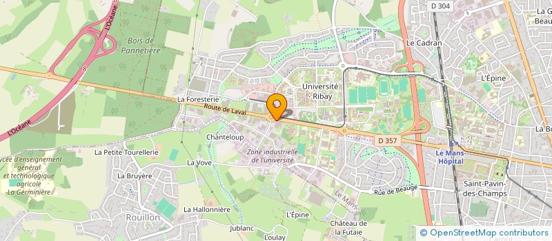 localisation de l'entreprise AMICALE DES RETRAITES CREDIT AGRICOLE DE L'ANJOU ET DU MAINE SECTION DE LA SARTHE - ARCAS 72  LE MANS