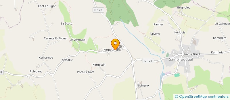 localisation de l'entreprise AMICALE DES RETRAITES DE KERNASCLEDEN  KERNASCLEDEN