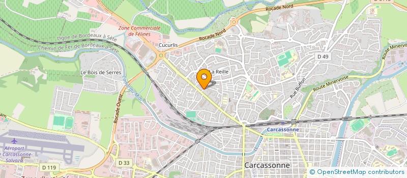 localisation de l'entreprise AMICALE DES RETRAITES DE LA POLICE NATIONALE DE L'AUDE à CARCASSONNE
