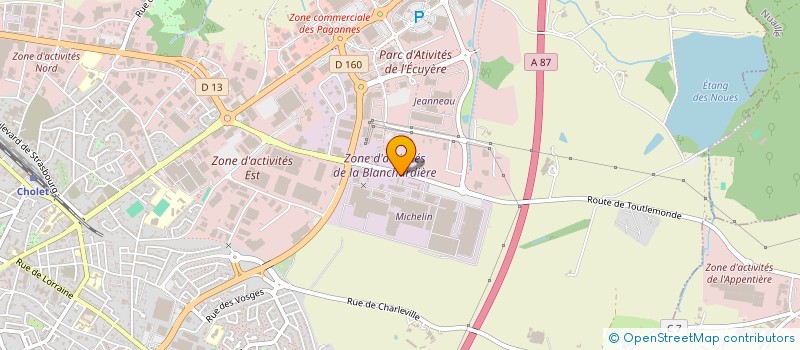 localisation de l'entreprise AMICALE DES RETRAITES DE MICHELIN CHOLET à CHOLET