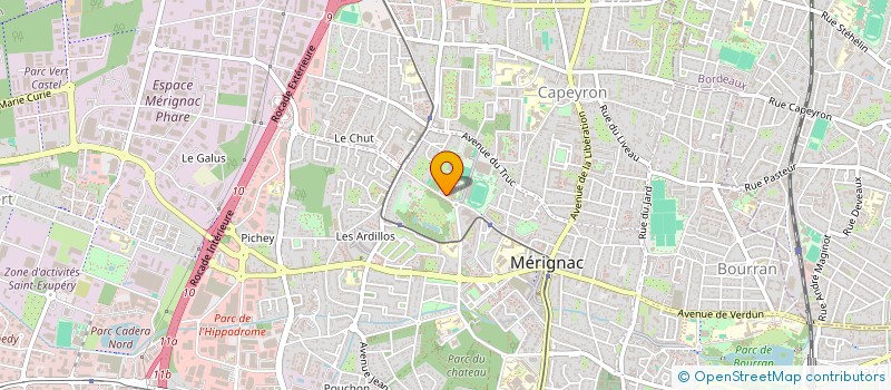 localisation de l'entreprise AMICALE DES RETRAITES DE SOGERMA /SABENA-TECHNICS  MERIGNAC