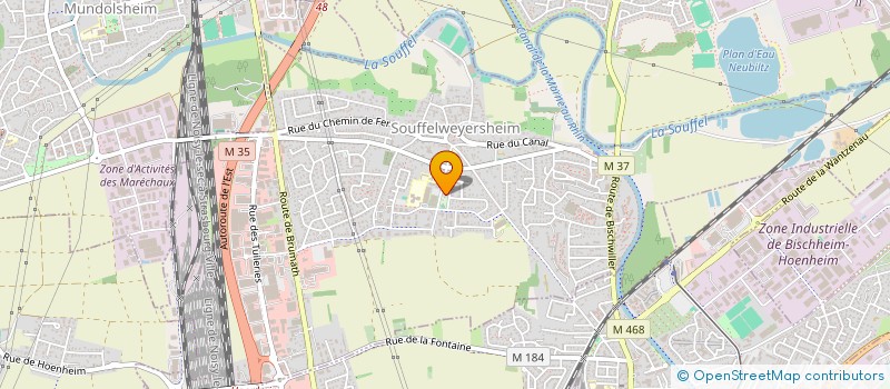 localisation de l'entreprise AMICALE DES RETRAITES DE SOUFFELWEYERSHEIM  SOUFFELWEYERSHEIM