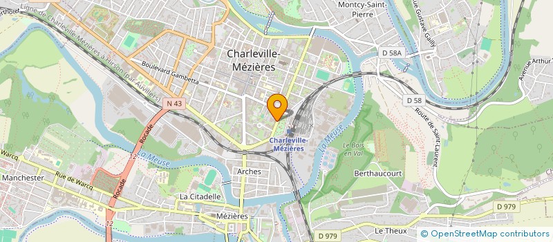 localisation de l'entreprise AMICALE DES RETRAITES DES ORGANISMES SOCIAUX  CHARLEVILLE-MEZIERES