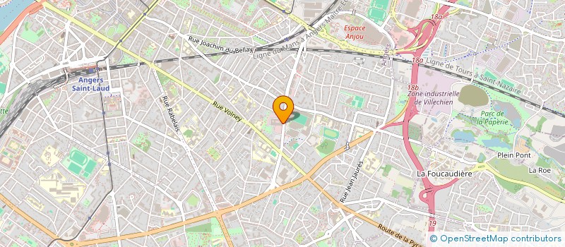 localisation de l'entreprise AMICALE DES RETRAITES DU CREDIT AGRICOLE DE L'ANJOU ET DU MAINE DEPARTEMENT DE MAINE ET LOIRE à ANGERS