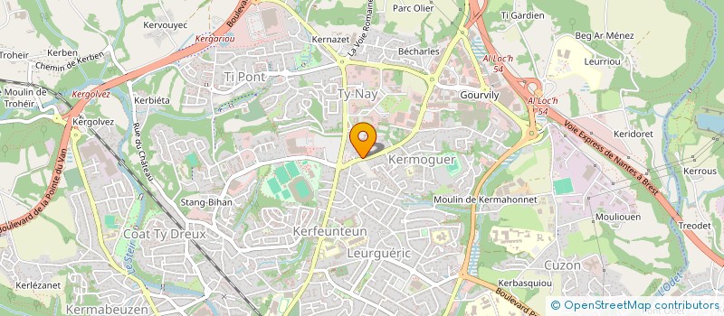 localisation de l'entreprise AMICALE DES RETRAITES DU CREDIT AGRICOLE MUTUEL DU FINISTERE à QUIMPER