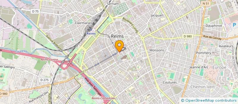 localisation de l'entreprise AMICALE DES RETRAITES DU CREDIT LYONNAIS DE REIMS CHAMPAGNE NORD  REIMS