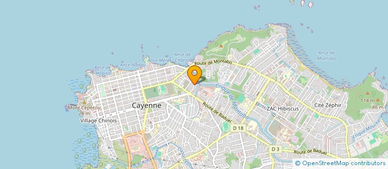 localisation de l'entreprise AMICALE DES RETRAITES DU MINISTERE DE L'INTERIEUR GUYANE  CAYENNE