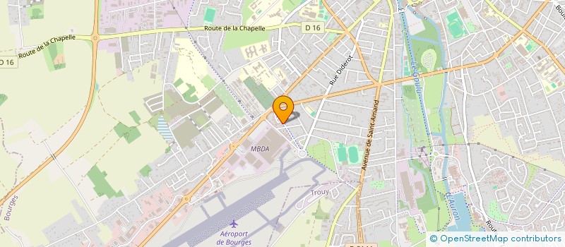 localisation de l'entreprise AMICALE DES RETRAITES ET CONJOINTS DE L'AEROSPATIALE BERRY  BOURGES