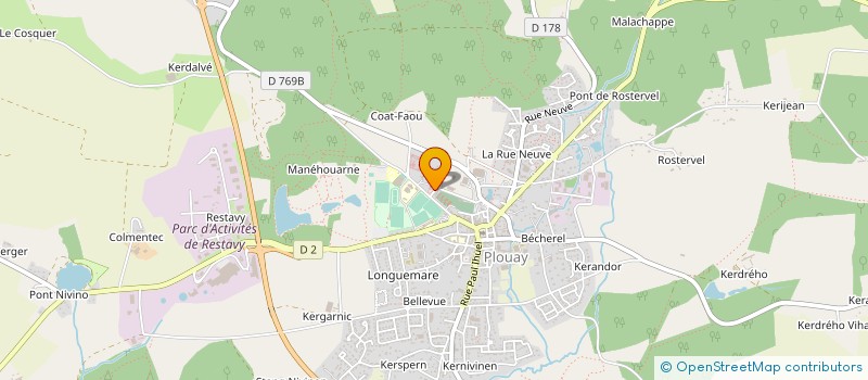 localisation de l'entreprise AMICALE DES SAPEUR POMPIERS DE PLOUAY à PLOUAY