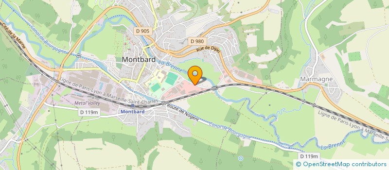 localisation de l'entreprise AMICALE DES SAPEURS POMPIERS à MONTBARD