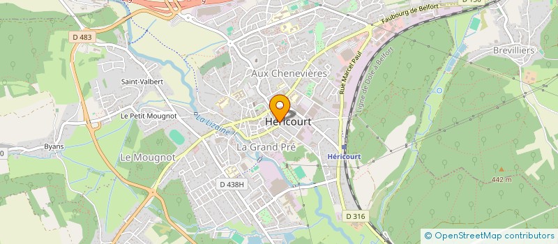 localisation de l'entreprise AMICALE DES SAPEURS POMPIERS  HERICOURT