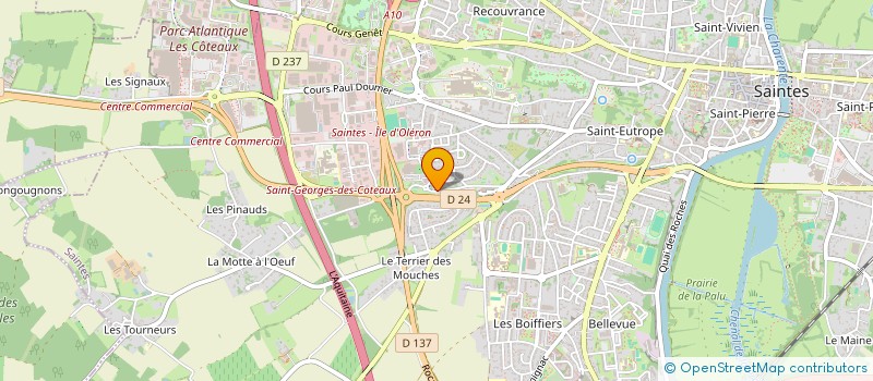 localisation de l'entreprise AMICALE DES SAPEURS POMPIERS  SAINTES