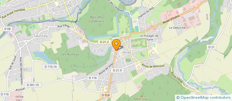 localisation de l'entreprise AMICALE DES SAPEURS POMPIERS à ANET