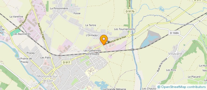 localisation de l'entreprise AMICALE DES SAPEURS POMPIERS à MONTOIRE-SUR-LE-LOIR