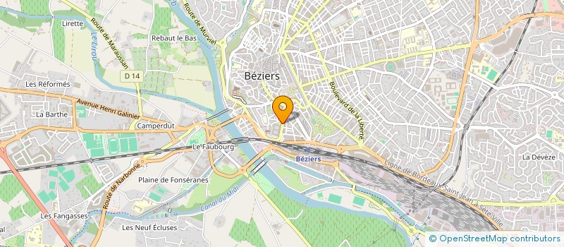 localisation de l'entreprise AMICALE DES SAPEURS POMPIERS à BEZIERS