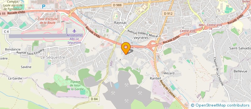 localisation de l'entreprise AMICALE DES SAPEURS POMPIERS à ALBI