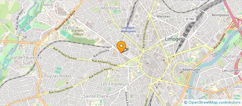 localisation de l'entreprise AMICALE DES SAPEURS POMPIERS à LIMOGES