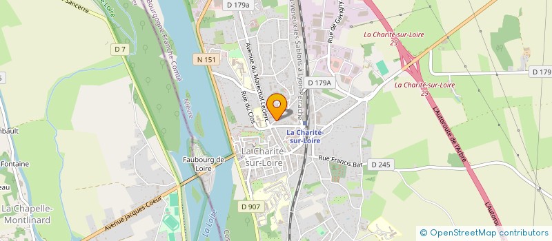 localisation de l'entreprise AMICALE DES SAPEURS POMPIERS à LA CHARITE-SUR-LOIRE