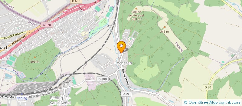 localisation de l'entreprise AMICALE DES SAPEURS POMPIERS  BENING-LES-SAINT-AVOLD