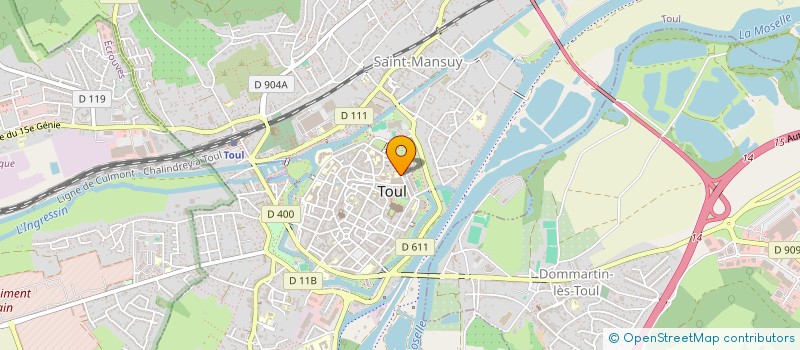 localisation de l'entreprise AMICALE DES SAPEURS POMPIERS  TOUL