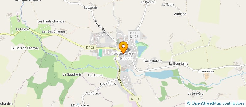 localisation de l'entreprise AMICALE DES SAPEURS POMPIERS à FOUGEROLLES-DU-PLESSIS