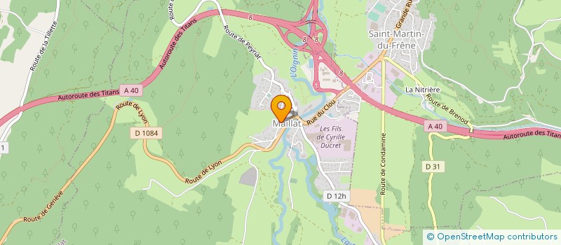 localisation de l'entreprise AMICALE DES SAPEURS POMPIERS à MAILLAT