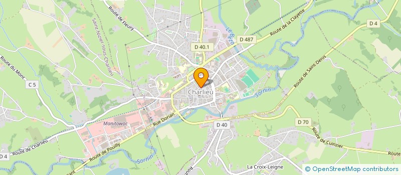 localisation de l'entreprise AMICALE DES SAPEURS POMPIERS  CHARLIEU