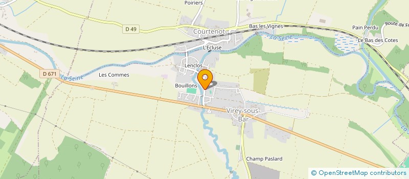 localisation de l'entreprise AMICALE DES SAPEURS POMPIERS  VIREY-SOUS-BAR