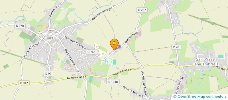 localisation de l'entreprise AMICALE DES SAPEURS-POMPIERS AUBERT  AVESNES-LES-AUBERT