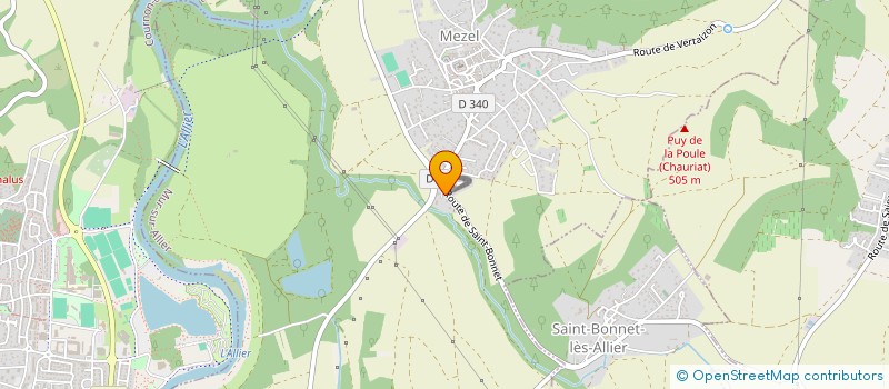 localisation de l'entreprise AMICALE DES SAPEURS POMPIERS CI PUY DE MUR  MUR-SUR-ALLIER