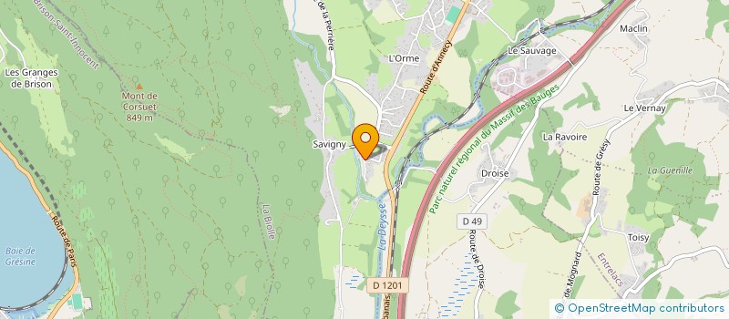 localisation de l'entreprise AMICALE DES SAPEURS POMPIERS D'ALBENS  ENTRELACS