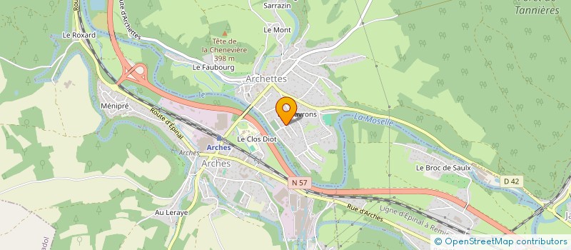 localisation de l'entreprise AMICALE DES SAPEURS-POMPIERS D'ARCHETTES  ARCHETTES