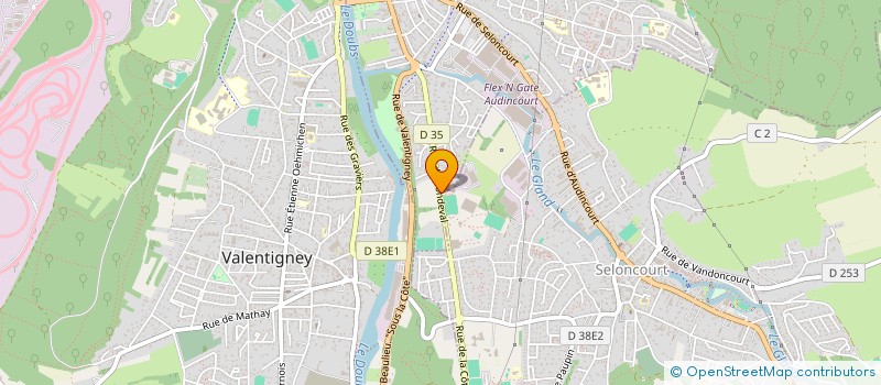 localisation de l'entreprise AMICALE DES SAPEURS POMPIERS D'AUDINCOURT VALENTIGNEY  AUDINCOURT