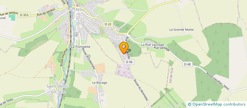 localisation de l'entreprise AMICALE DES SAPEURS-POMPIERS D'AUFFAY à VAL-DE-SCIE