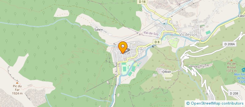 localisation de l'entreprise AMICALE DES SAPEURS POMPIERS D'AUZAT à AUZAT
