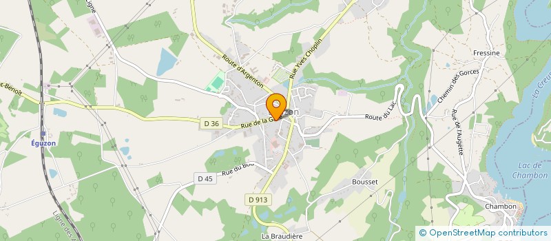 localisation de l'entreprise AMICALE DES SAPEURS-POMPIERS D'EGUZON à EGUZON-CHANTOME