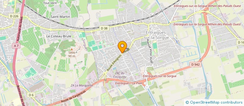localisation de l'entreprise AMICALE DES SAPEURS POMPIERS D'ENTRAIGUES SUR LA SORGUE à ENTRAIGUES-SUR-LA-SORGUE