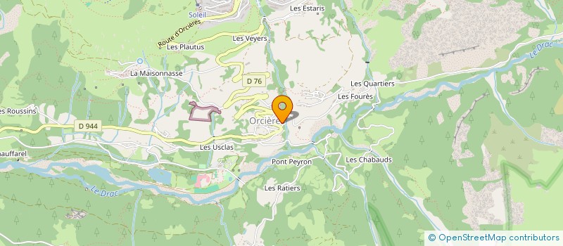 localisation de l'entreprise AMICALE DES SAPEURS POMPIERS D'ORCIERES  ORCIERES