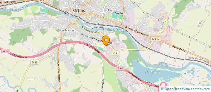 localisation de l'entreprise AMICALE DES SAPEURS POMPIERS D'ORTHEZ  ORTHEZ