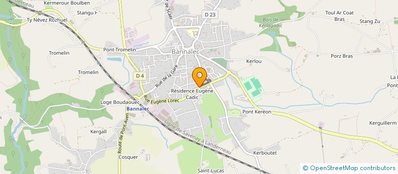localisation de l'entreprise AMICALE DES SAPEURS POMPIERS DE BANNALEC  BANNALEC