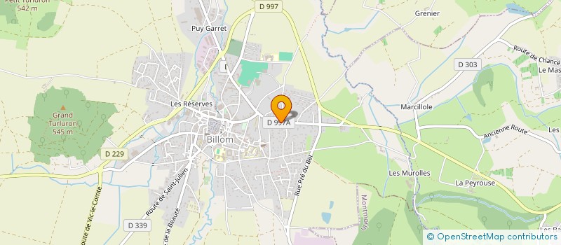 localisation de l'entreprise AMICALE DES SAPEURS POMPIERS DE BILLOM  BILLOM