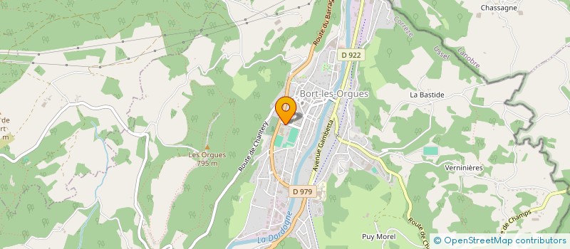 localisation de l'entreprise AMICALE DES SAPEURS POMPIERS DE BORT LES ORGUES  BORT-LES-ORGUES