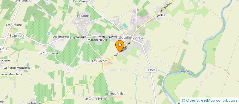 localisation de l'entreprise AMICALE DES SAPEURS-POMPIERS DE BOUILLE-LORETZ  LORETZ-D'ARGENTON