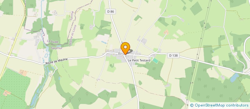 localisation de l'entreprise AMICALE DES SAPEURS-POMPIERS DE BROC ET CHALONNES-SOUS-LE-LUDE  NOYANT-VILLAGES