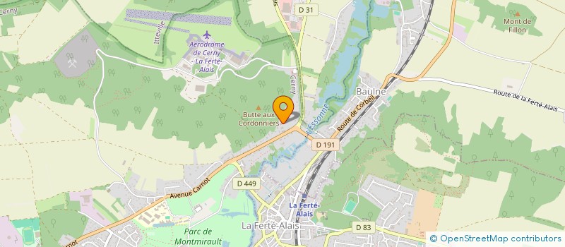 localisation de l'entreprise AMICALE DES SAPEURS-POMPIERS DE CERNY LA FERTE ALAIS à CERNY