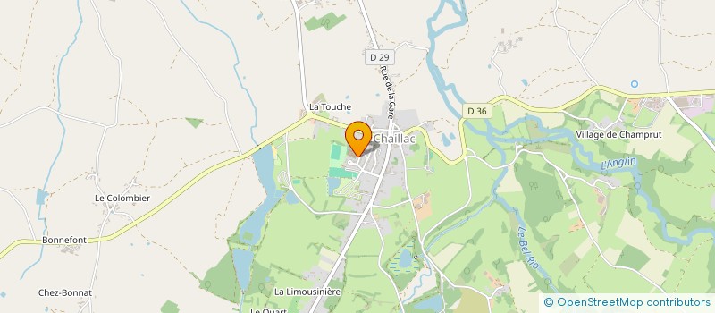 localisation de l'entreprise AMICALE DES SAPEURS POMPIERS DE CHAILLAC à CHAILLAC